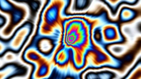Vibrant swirls explode from a radiant center Stock Illustration