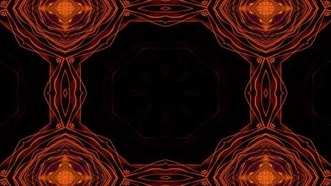 A vibrant, symmetrical abstract design featuring swirling patterns in pink .. Stock Footage 292595357