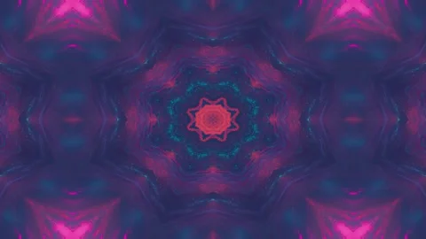 A vibrant, symmetrical abstract design featuring swirling patterns and dire.. 動画素材 292595460