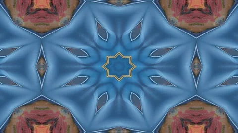 A vibrant, symmetrical design featuring a central star pattern with intrica.. 動画素材 292595751