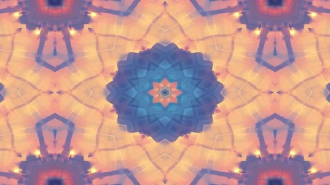 A vibrant, symmetrical design featuring dome shapes and floral patterns aga.. Stock Footage 292594805