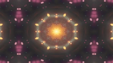 A vibrant, symmetrical design featuring luminous patterns and cosmic elements 動画素材 292595705