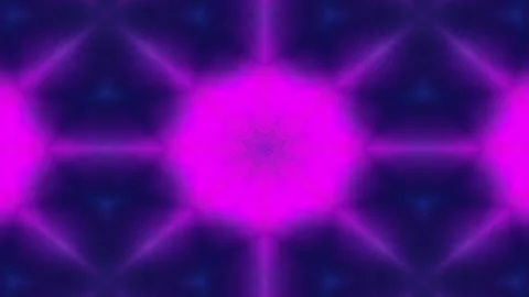 A vibrant, symmetrical design featuring neon lights in purple and pink tones. 動画素材 292595408
