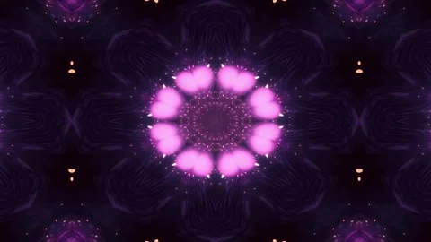 A vibrant, symmetrical digital design featuring swirling patterns and spark.. 動画素材 292594752