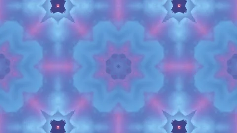 A vibrant, symmetrical digital design featuring neon colors and geometric p.. Stock Footage 292595637