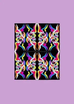 Vibrant Symmetrical Geometric Pattern イラスト素材