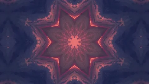 A vibrant, symmetrical kaleidoscope pattern with soft pastel colors and flo.. 動画素材 292595719