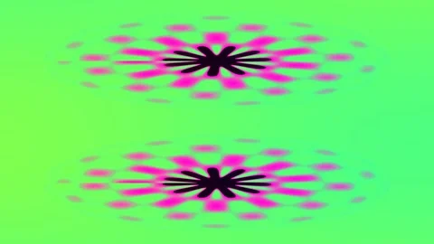 Vibrant symmetrical mandala art featuring abstract floral patterns on pink .. Stock Footage 339480554