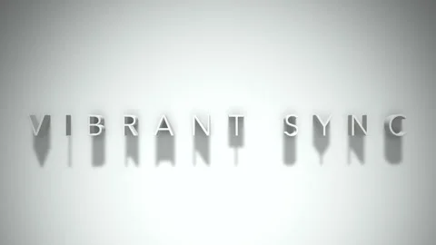 Vibrant sync 3D title animation white text on a white background Video stock 299748232