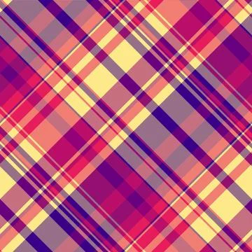 Vibrant tartan pattern with bold diagonal lines in cheerful colors. Perfect f Stock Illustration