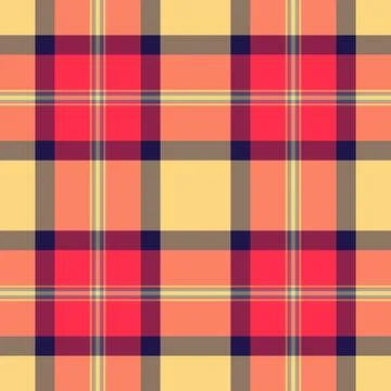 Vibrant tartan pattern with bold lines and soft color palette. Creates a rust Stock Illustration