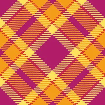 Vibrant tartan pattern with bold, warm colors. A fun, dynamic texture suita.. Stock Illustration