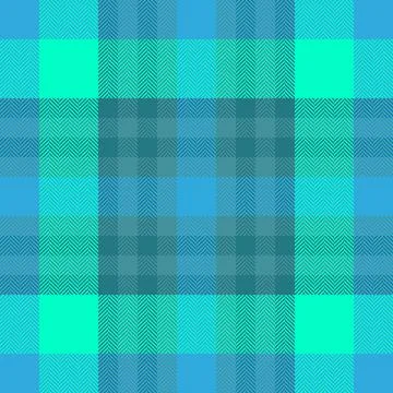 Vibrant tartan pattern in cool blues and greens. A classic fabric texture wit イラスト素材