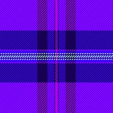 Vibrant tartan pattern featuring a bold mix of purple, blue, and pink hues. R Illustrazione stock