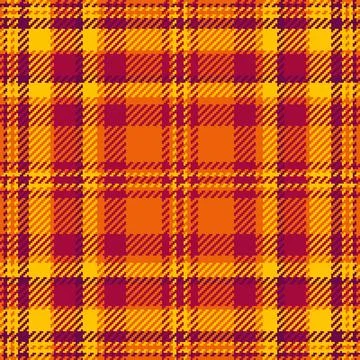 Vibrant tartan pattern. Pixelated plaid design in warm autumn colors, ideal.. 스톡 일러스트
