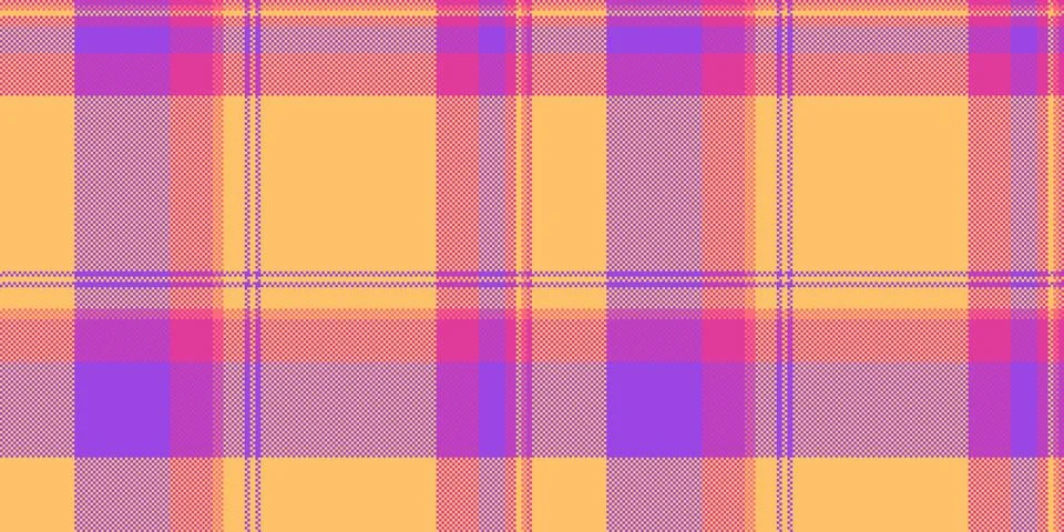 Vibrant tartan pattern with pixelated texture. A colorful plaid design that e Stock Illustration