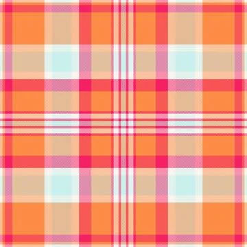 Vibrant tartan pattern. Playful, warm hues evoke summer fun, perfect for text Illustrazione stock