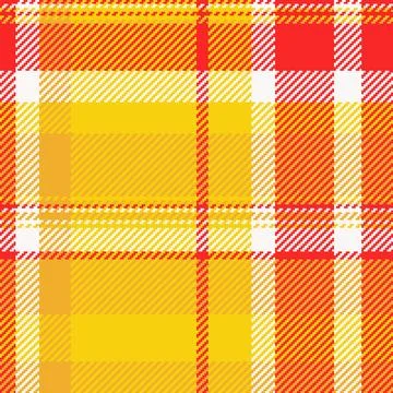 Vibrant tartan pattern with red, yellow, and white hues, perfect for backgr.. Illustrazione stock