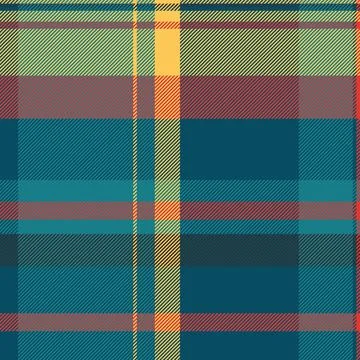 Vibrant tartan pattern with textured lines. A classic design with a modern to Stock Illustration