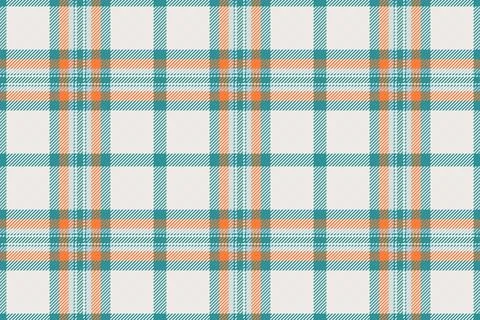 This vibrant tartan plaid pattern features a seamless fabric texture in teal, Stock Illustration