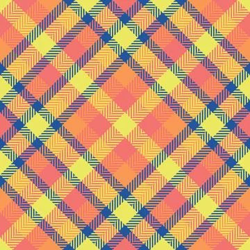 Vibrant tartan texture. Geometric design featuring bold colors and diagonal.. 스톡 일러스트