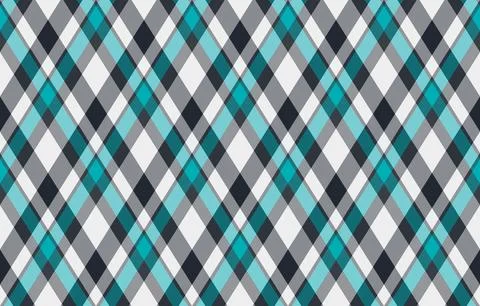 Vibrant teal and gray diagonal plaid pattern.  Perfect for textile design, we Stockillustratie
