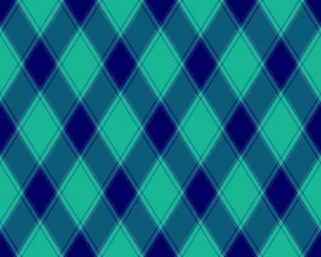 Vibrant teal and navy diagonal plaid pattern.  Perfect for textile design, we 스톡 일러스트