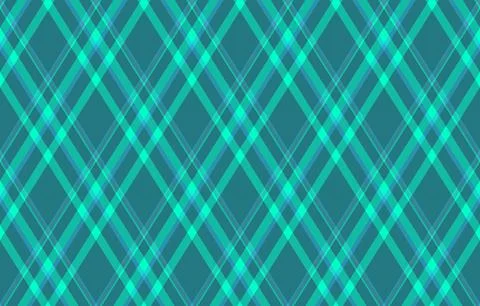 Vibrant teal and turquoise diagonal plaid pattern.  Perfect for textile desig Stock Illustration