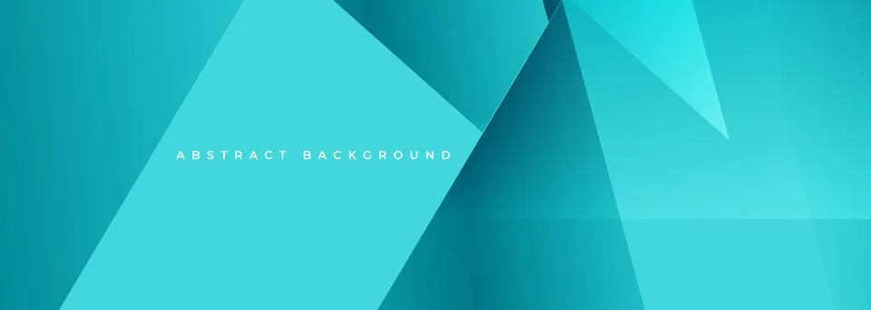 Vibrant teal angular abstract background with dynamic triangular facets and 库存插图