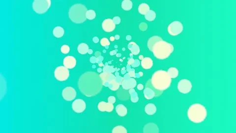 Vibrant teal background with dynamic white and yellow bokeh lights Illustrazione stock