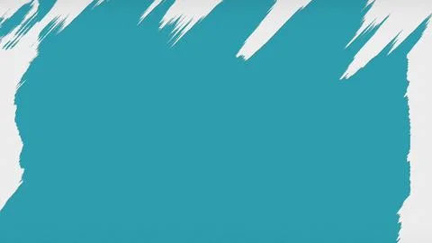 Vibrant teal background with dynamic white brush strokes Stock Illustration