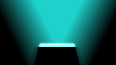 Vibrant Teal Beam Rising from Glowing Block Stock Footage 335592017