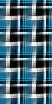 Vibrant teal, black, and white plaid pattern.  Perfect for textile design, fa Stock Illustration
