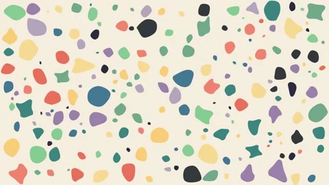 Vibrant terrazzo texture with dense colorful stone shapes. 4K 스톡 동영상 343244428