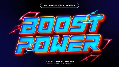 A vibrant text effect for a sport event with editable text effect Stock Illustration