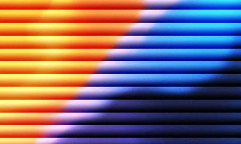 Vibrant textured horizontal stripes displaying a gradient from warm orange to 스톡 일러스트