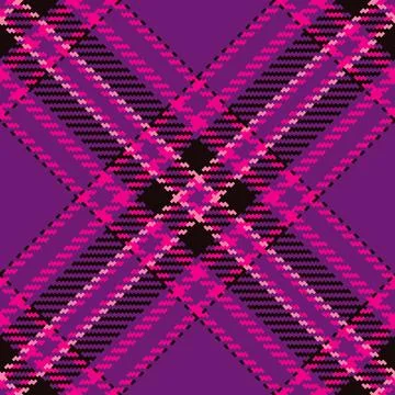 Vibrant, textured tartan pattern in shades of purple, pink, and black. Versat 스톡 일러스트