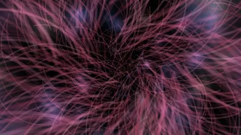 Vibrant threads swirl into a glowing, cosmic center Stockillustratie