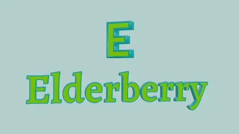 Vibrant three-dimensional E and Elderberry, rotating and cycling with smoot.. Stock Footage 318603784