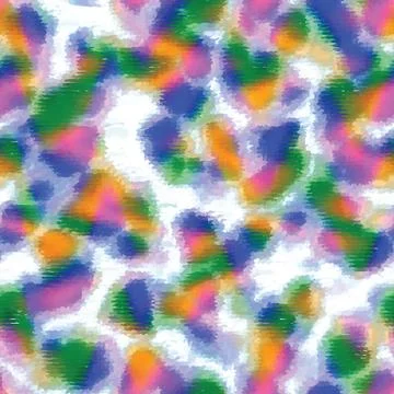 Vibrant tie dye bleed vector seamless texture pattern. For trendy hippie dyed Stock Illustration