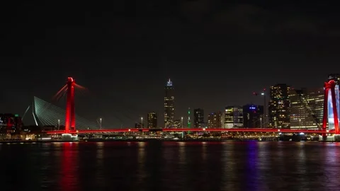 Vibrant Timelapse of Rotterdam's Maritime Views and Urban Landmarks Stock Footage 312929538