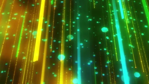 Vibrant trails of falling particles in colorful dynamic background Stock Footage 294084107