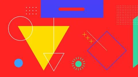 Vibrant Triangle Based Visual Layout Background Illustrazione stock