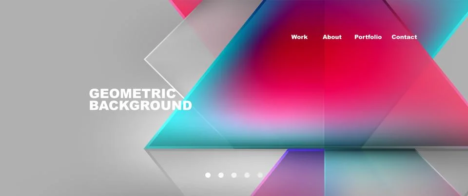 Vibrant triangle pattern on gray bg, with azure, violet, and magenta hues 스톡 일러스트