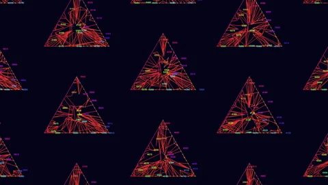 Vibrant triangle pattern radiates energy Stock Footage 289203619