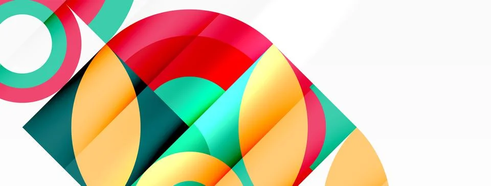 Vibrant triangle pattern on white background, creative arts at its best Illustrazione stock