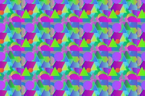 Vibrant triangle shapes abstract seamless pattern Illustrazione stock