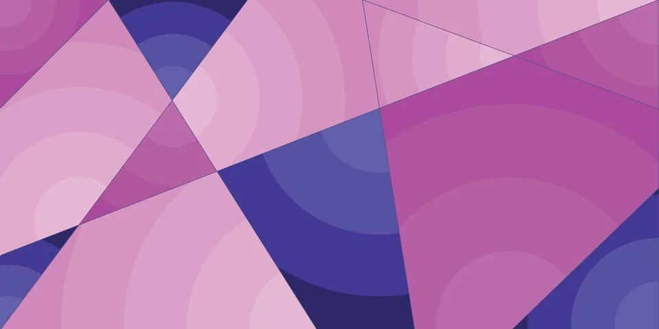 Vibrant Triangles Mosaic: A Dynamic Geometric Composition of Overlapping Co.. Stock Illustration