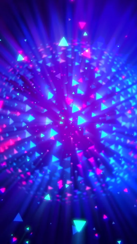 Vibrant Triangular Confetti Explodes In Vortex Dj Event Opener Backdrop Stock Footage 324874459