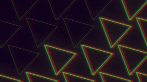 Vibrant triangular patterns in motion Stock Footage 279610416